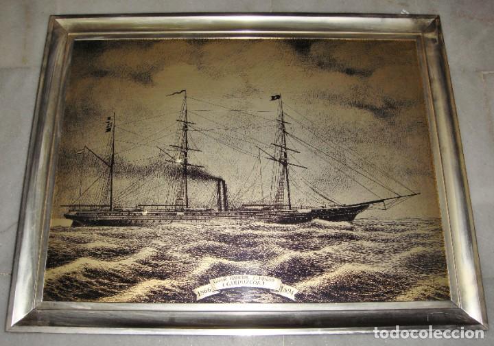 Militaria: Grabado del Vapor GUIP&Uacute;ZCOA. Grabador Jos&eacute; Mar&iacute;a Collado Gonzalez. 1984. Edici&oacute;n limitada.