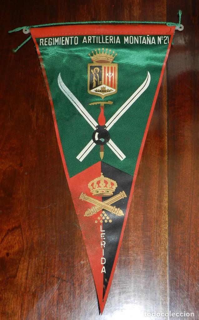 Military Antiques: Bander&iacute;n militar Regimiento Artiller&iacute;a Monta&ntilde;a N.21 de L&eacute;rida, Medidas: 16 x 28 cm. aprox