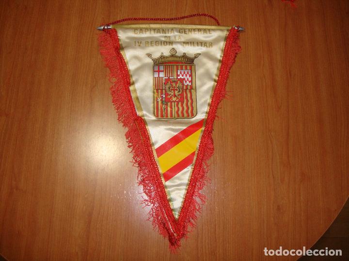 Militaria: (C-1) BANDERIN MILITAR CAPITANIA GENERAL IV REGION MILITAR CON FIRMA