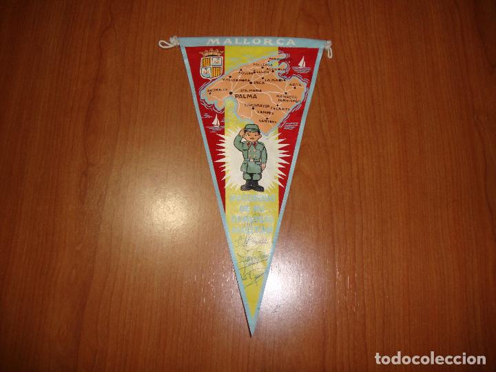 Militaria: (C-1) BANDERIN MILITAR RECUERDO DE MI SERVICIO MILITAR MALLORCA FIRMAS