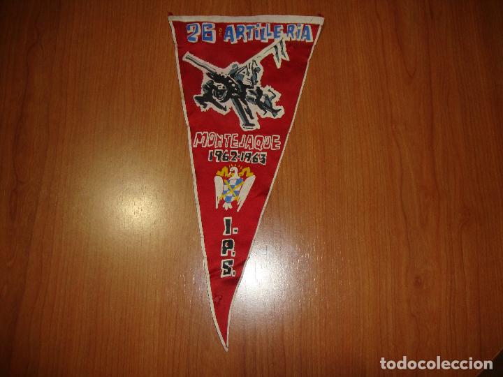 Militaria: (C-1) BANDERIN MILITAR 26 DE ARTILLERIA MONTEJAQUE 1962 1963 I.P.S.