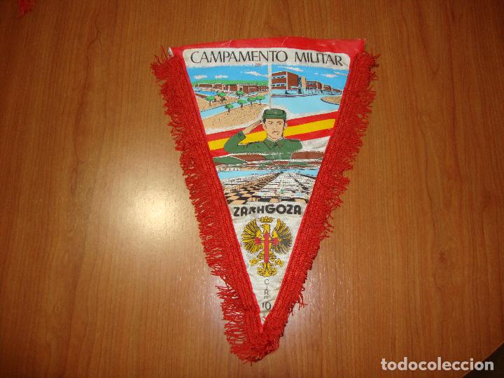 Militaria: (C-1) BANDERIN MILITAR C.I.R. 10 CAMPAMENTO MILITAR ZARAGOZA