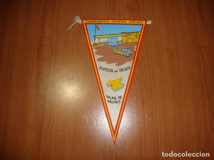 Militaria: (C-1) BANDERIN MILITAR CAMPAMENTO GENERAL ASENSIO DESPEDIDA DEL SOLDADO
