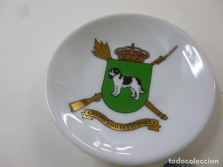 Militaria: PLATO PEQUE&Ntilde;O GRUPO LOGISTICO XLI - 8 CENTIMETROS - N