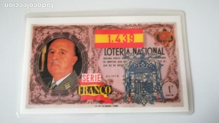 Military Antiques: PARTICIPACION DE LOTERIA FRANCISCO FRANCO. A&Ntilde;O 1986