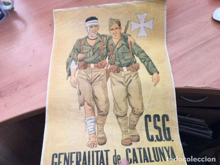 Military Antiques: C.S.G. GENERALITAT DE CATALUNYA. CARTEL GUERRA CIVIL (AB-1)