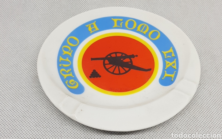 Militaria: Plato - cenicero ceramica - grupo a lomo LXI - car178