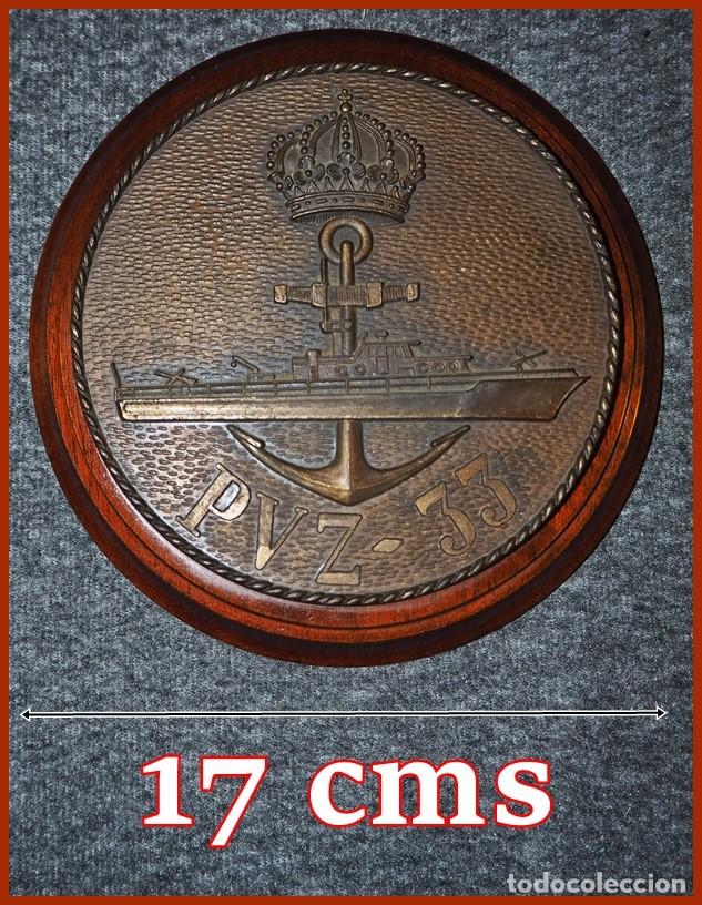 Military Antiques: 214/858..Metopa PVZ 33 Patrullera Espalmador....medidas 17 cms de di&aacute;metro......peso 0,900 kgs