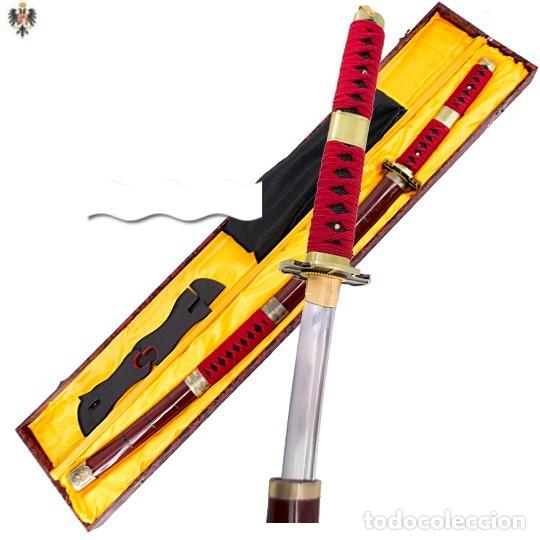 Military Antiques: KATANA ZORO RORONOA FUNCIONAL SANDAI KITETSU + SOPORTE + ESTUCHE. 102 CMS ** GRABAMOS LA HOJA