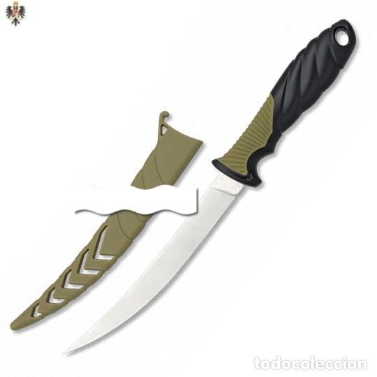 Militaria: CUCHILLO PESCA PESCADOR + FUNDA RIGIDA. 28 CMS