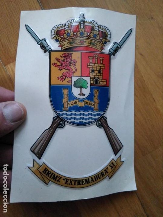 Militaria: GRAN ADHESIVO VEH&Iacute;CULO MILITAR BRIMZ EXTREMADURA XI
