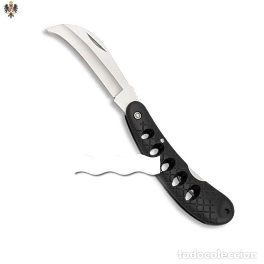Military Antiques: NAVAJA TRANCHETE FILO INTERIOR HOJA CURVA