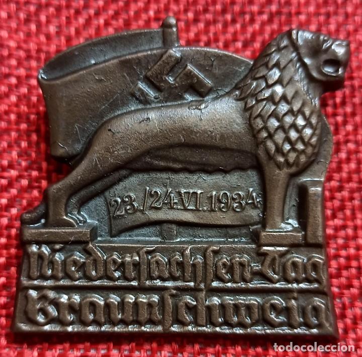 Militaria: Sturmabteilung o SA &ndash; Niedersachsen-Tag Braunschweig 23. / 24. VI. 1934 &ndash; 40 x 40 mm