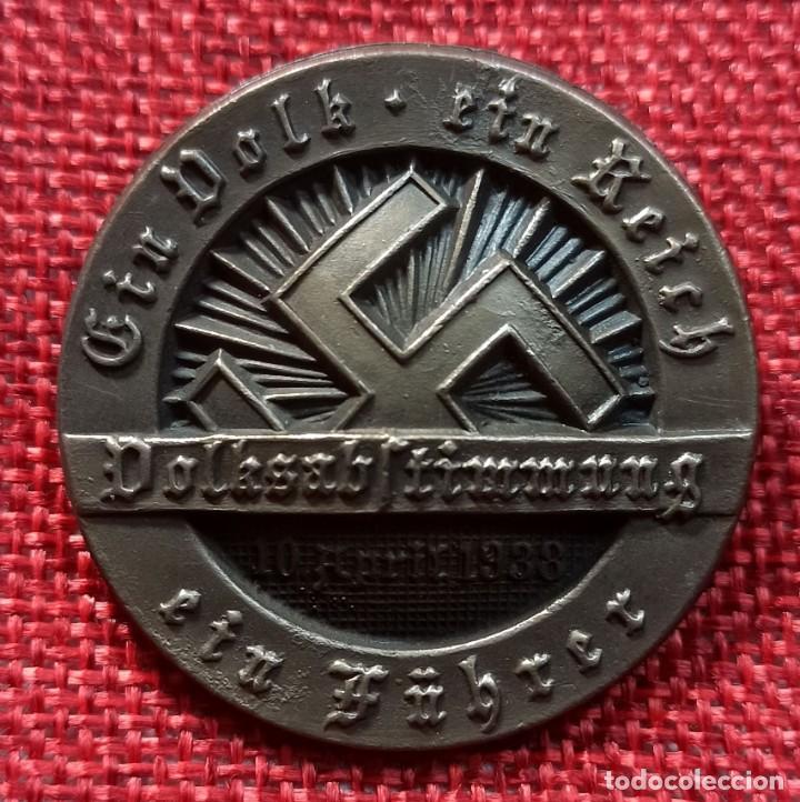 Militaria: Sturmabteilung o SA Ein Dolk eim Reich ein Fuhrer 10 april 1938 &ndash; Dolksabftimmung &ndash; 40 mm