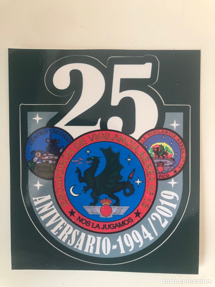 Military Antiques: Pegatina conmemorativa 25 aniversario EVA 13. Ej&eacute;rcito del Aire