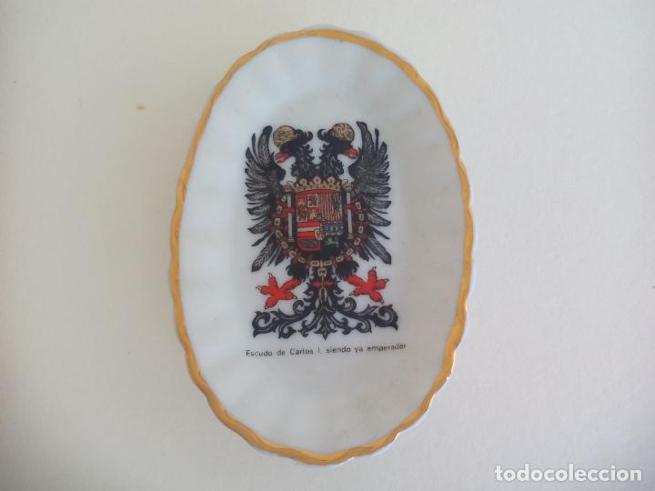 Military Antiques: BANDEJITA O PLATITO DE PORCELANA, ESCUDO DE CARLOS I SIENDO YA EMPERADOR, PLATO
