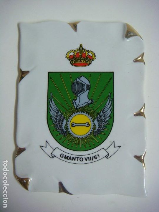 Militaria: PLACA MILITAR EN PORCELANA DE GMANTO VII /61