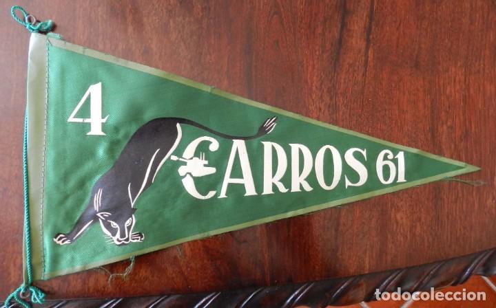 Military Antiques: ANTIGUO BANDERIN MILITAR, 4&ordf; COMPA&Ntilde;IA, CARROS, REGIMIENTO ALCAZAR DE TOLEDO 61, EPOCA DE FRANCO, M