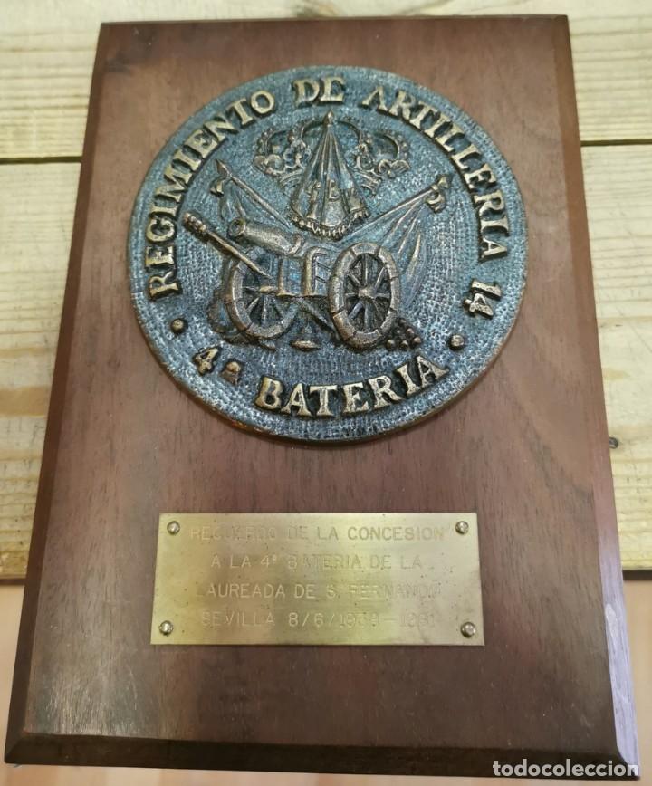 Militaria: METOPA REGIMIENTO DE ARTILLERIA 14, 4&ordf; BATERIA, CONMEMORATIVA CONCESION LAUREADA DE SAN FERNANDO