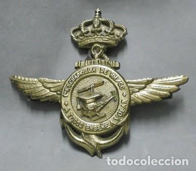 Military Antiques: INSIGNIA EN BRONCE 1&ordf; ESCUADRILLA DE HH/CC - A TODOS ENSE&Ntilde;E A VOLAR FALTO DE METOPA - MET-207