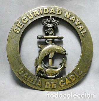 Military Antiques: BRONCE SEGURIDAD NAVAL BAHIA DE CADIZ FALTO DE METOPA - MET-208
