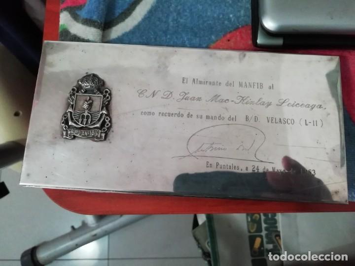 Military Antiques: Caja met&aacute;lica almirante del mando anfibio al comandante del buque Velasco (L 11)