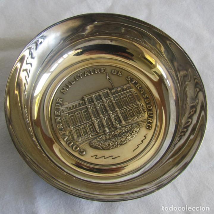Militaria: Cuenco Gouverneur Militaire de Satrasbourg General Keller, Marcas Pichard Metal argente ATP II