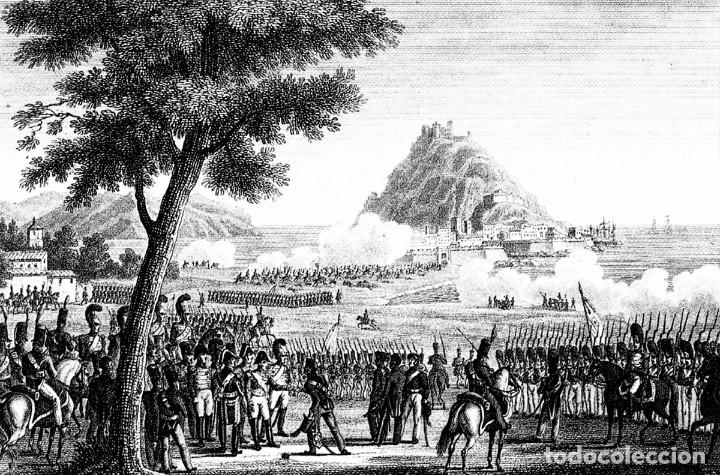 Militaria: L&aacute;mina Cuadro Ataque de San Sebasti&aacute;n. Guerra de la Independencia Espa&ntilde;ola. Guerras Napole&oacute;nicas