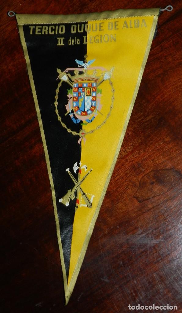 Military Antiques: ANTIGUO BANDERIN DEL TERCIO DUQUE DE ALBA, II DE LA LEGION - SAHARA - MIDE 28 CMS APROX..