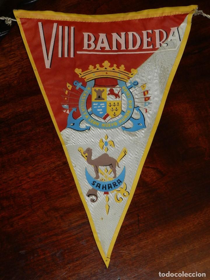 Military Antiques: ANTIGUO BANDERIN VIII BANDERA - SAHARA - SIDI IFNI - MIDE 32 CMS APROX. - TAL Y COMO SE VE EN LA FOT
