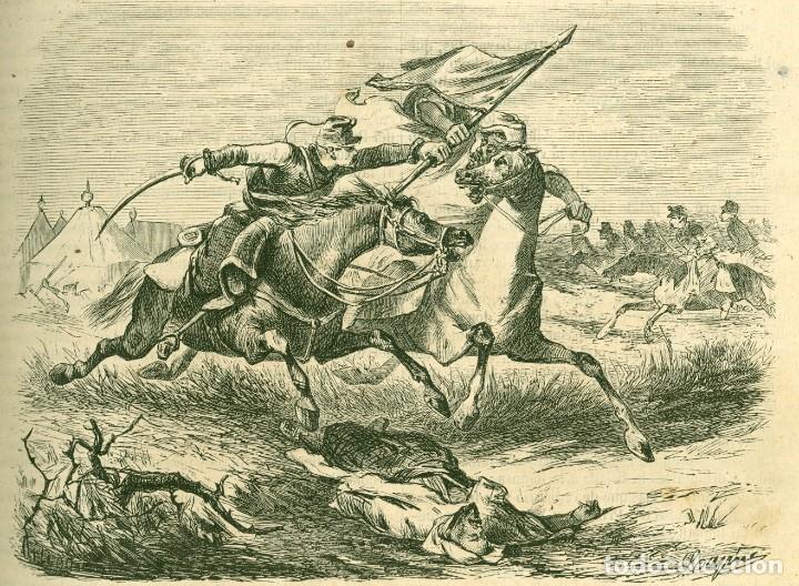 Militaria: L&aacute;mina Cuadro Batalla de Castillejos. Ej&eacute;rcito Espa&ntilde;ol en Marruecos. Guerra de &Aacute;frica. 1859-1860