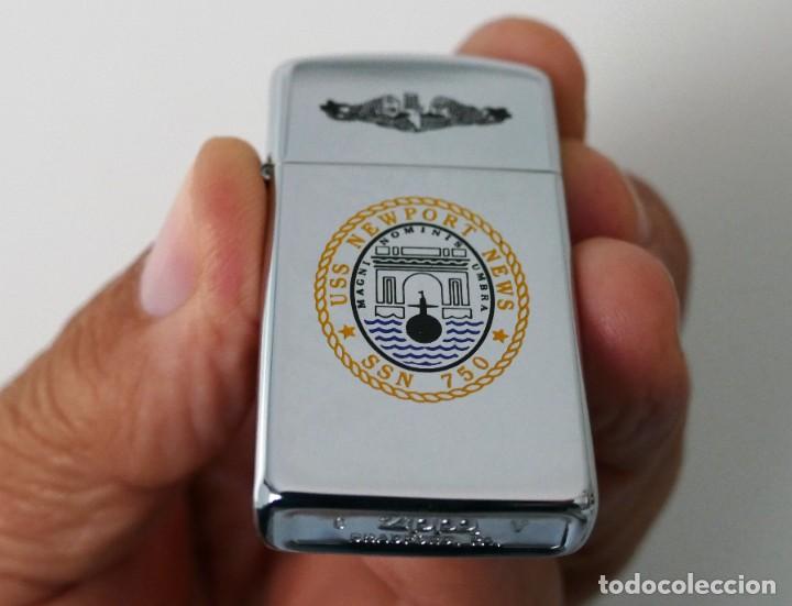 Military Antiques: US NAVY. MECHERO ZIPPO. SUBMARINO NUCLEAR NORTEAMERICANO USS NEWPORT NEWS (SSN-750)