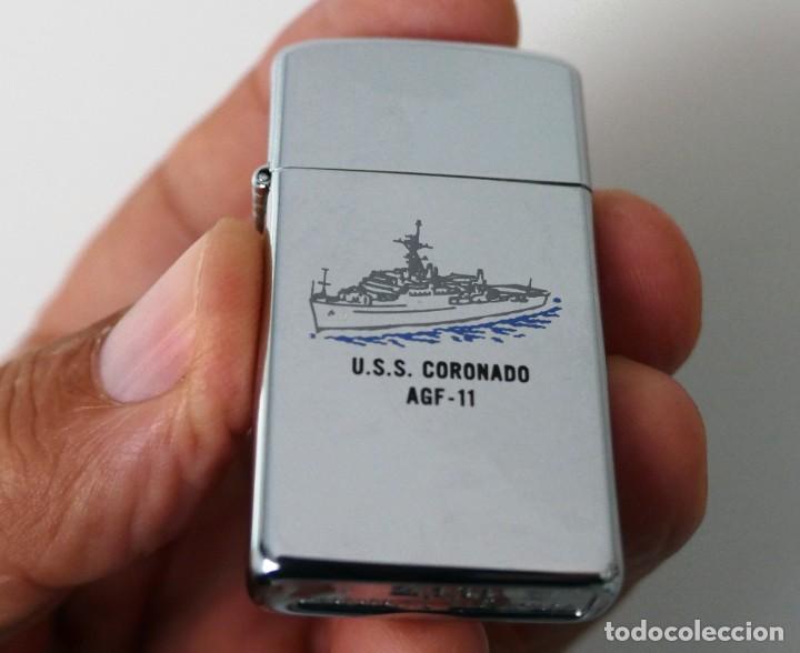 Military Antiques: US NAVY. MECHERO ZIPPO. BUQUE DE MANDO NORTEAMERICANO USS CORONADO (AGF-11)