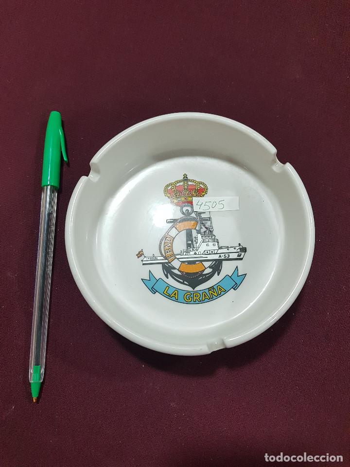 Military Antiques: CENICERO BUQUE HIDROGRAFICO LA GRA&Ntilde;A