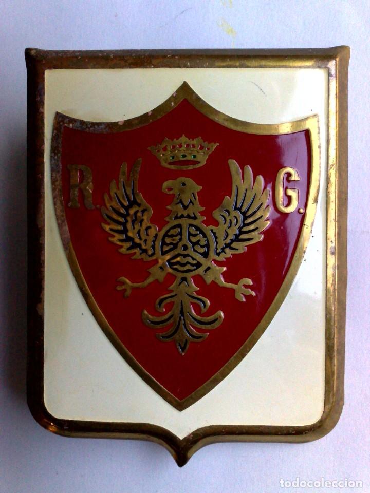 Militaria: PLACA DE METAL ESMALTADA (R-G) EJERCITO ESPA&Ntilde;OL.