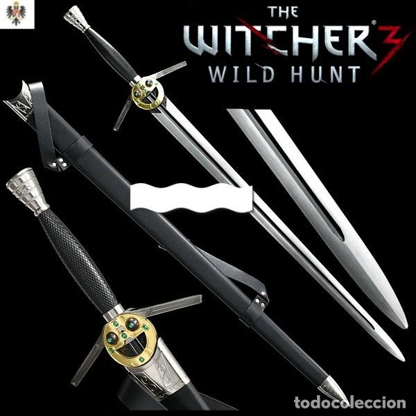 Military Antiques: ESPADA THE WITCHER WILD HUNT TV SERIE NETFLIX + FUNDA 118 CMS