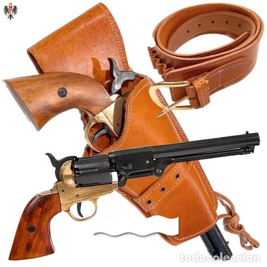 Militaria: REVOLVER + CARTUCHERA CANANA COLT NAVY 1851