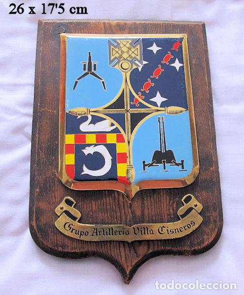 Militaria: METOPA PLACA GRUPO ARTILLERIA LEGION VILLA CISNEROS SAHARA