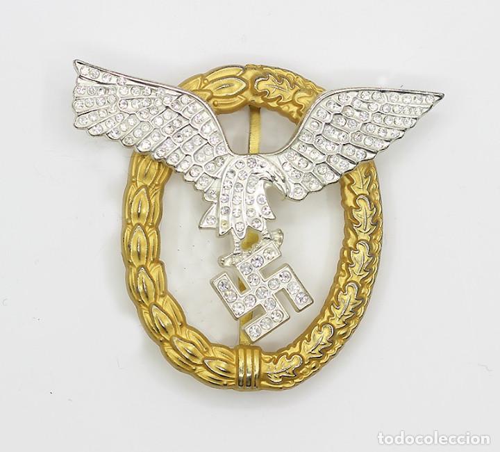 Militaria: REPRODUCCI&Oacute;N INSIGNIA DE PILOTO OBSERVADOR CON DIAMANTES