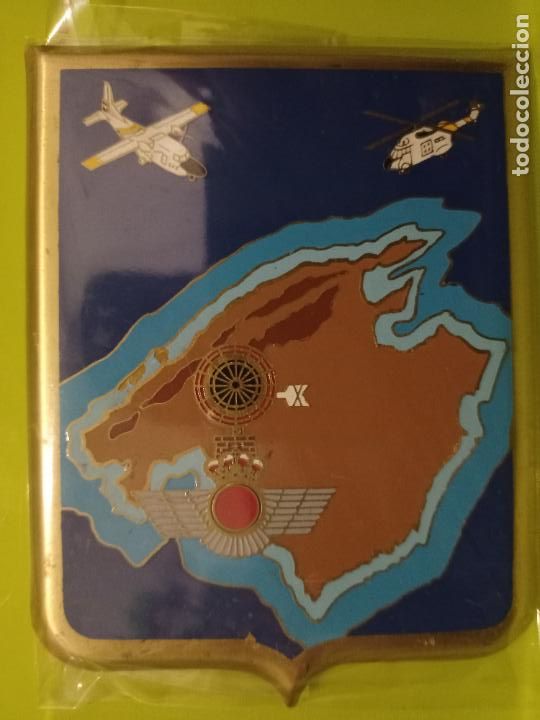 Military Antiques: EJERCITO AIRE AVION HELICOPTERO ISLAS PLACA METAL PINTVRA LACADA 12 X 9 CMS LEER MILITAR
