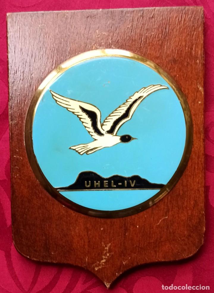 Military Antiques: Antigua metopa - Aviaci&oacute;n - UHEL IV Base del Copero - Unidad de helicopteros - 20 x 14 cms