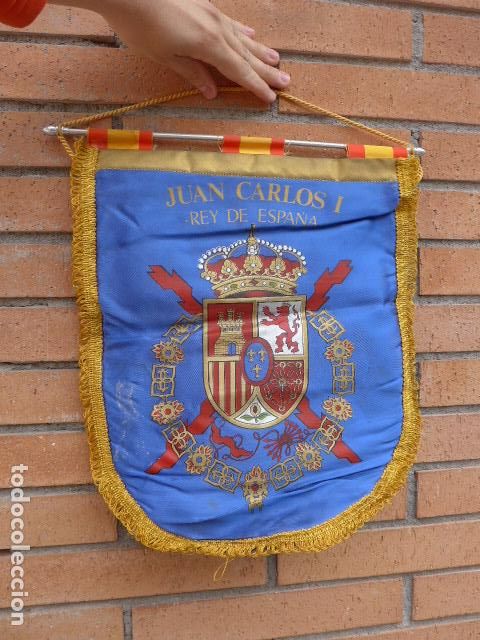 Militaria: ANTIGUO BANDERIN DE LA PROCLAMACION DEL REY JUAN CARLOS I - CASA REAL