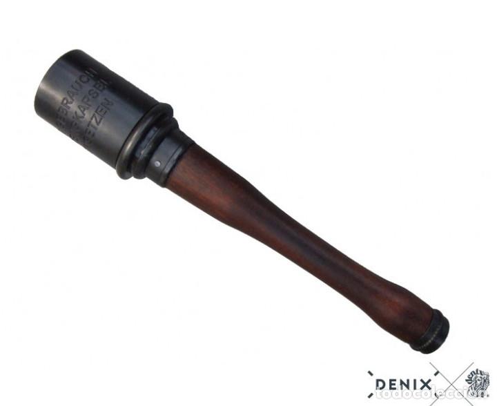 Military Antiques: REPRODUCCI&Oacute;N GRANADA DE PALO METAL Y MADERA DENIX