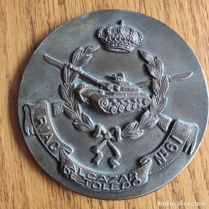 Military Antiques: MEDALLA CONMEMORATIVA DE LA II RIAC. ALCAZAR TOLEDO 61, 8 CM,