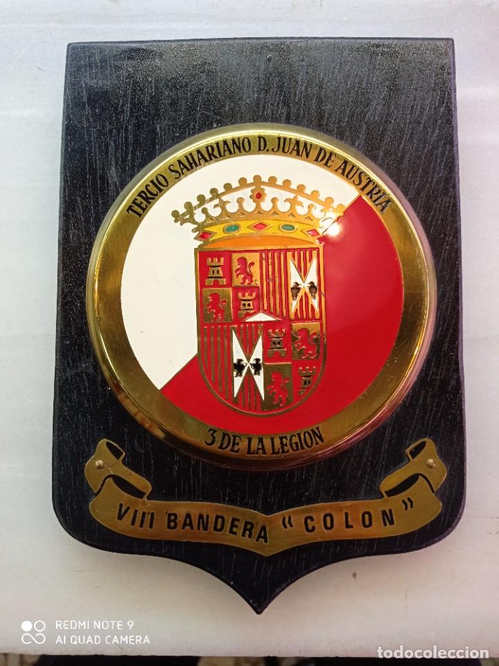 Militaria: Metopa de la Legi&oacute;n, Tercio Sahariano, D.Juan de Austria, VIII bandera Colon