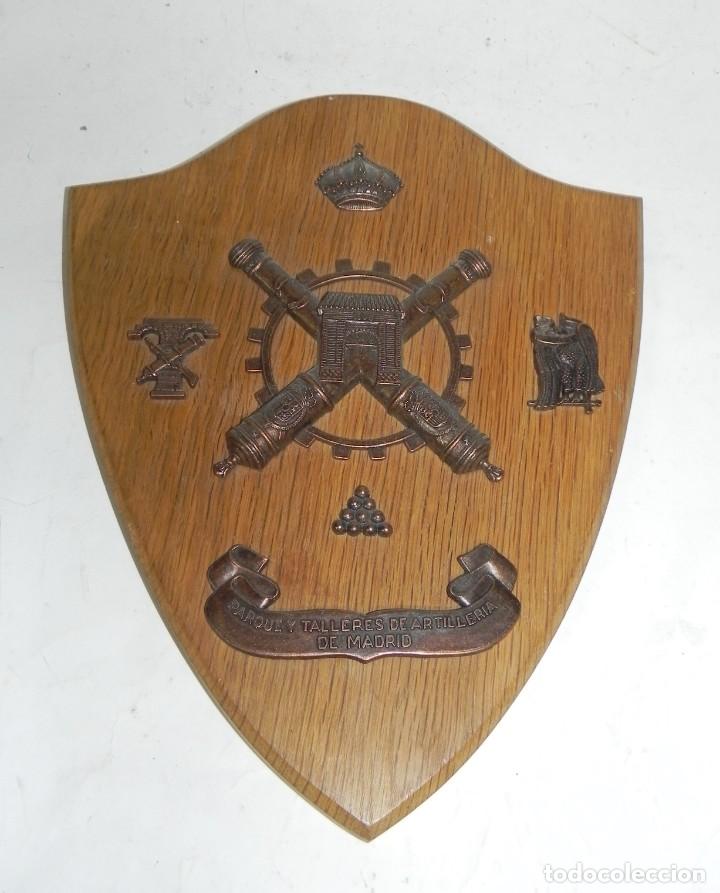 Military Antiques: METOPA DEL PARQUE Y TALLERES DE ARTILLERIA DE MADRID, MIDE 30 CMS.