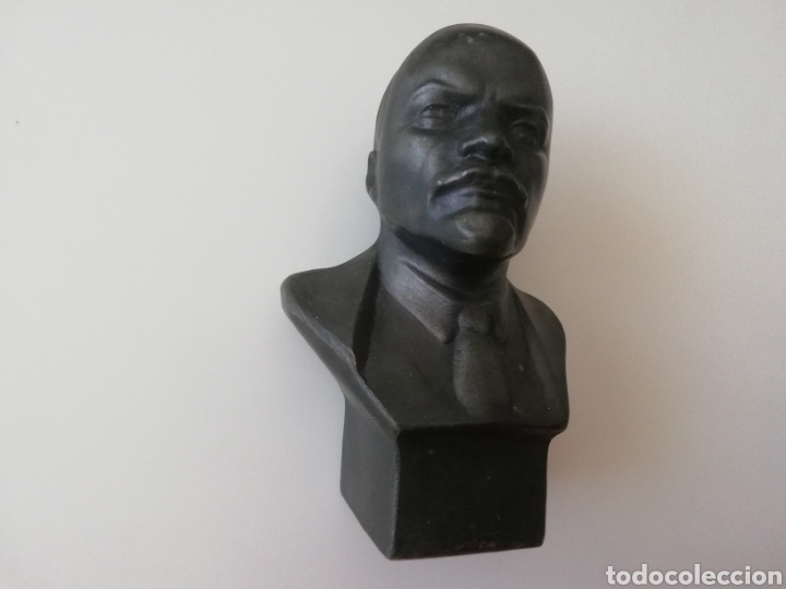 Military Antiques: BUSTO LENIN METAL VAC&Iacute;ADO. GRABADA AL DORSO. COMUNISMO RUSIA.