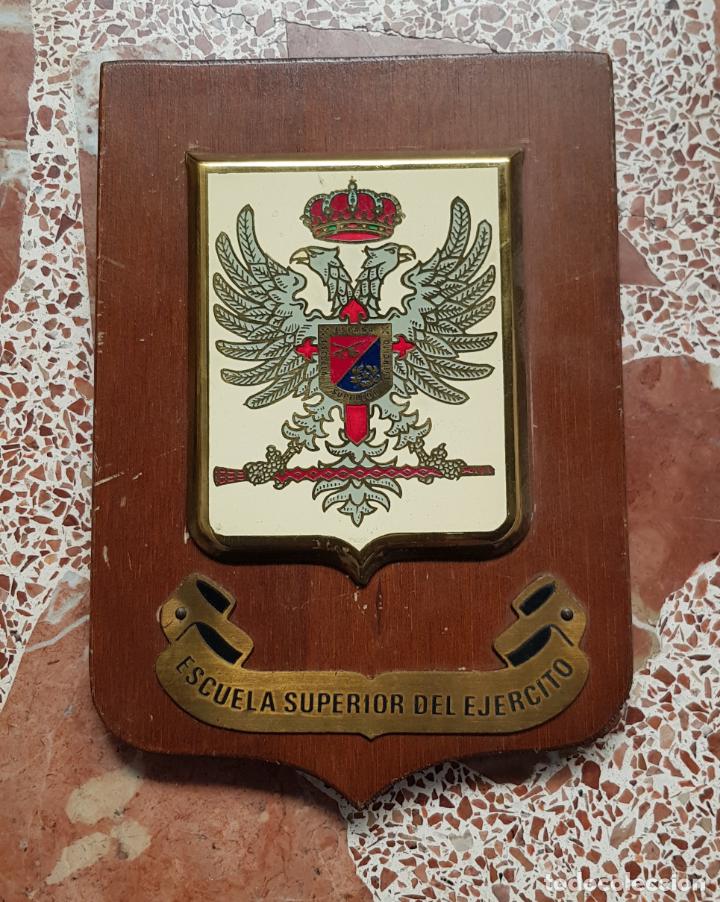 Military Antiques: METOPA ESCUELA SUPERIOR DEL EJERCITO, ESPA&Ntilde;A, mide 14X20 cnts