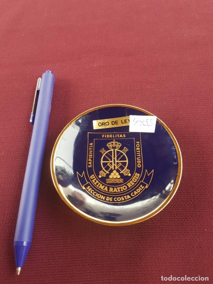 Military Antiques: Platito artilleria de costa Cadiz
