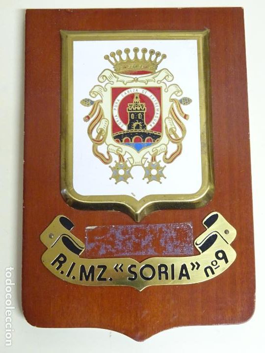 Militaria: METOPA MILITAR. RIMZ SORIA 9. REGIMIENTO DE INFANTER&Iacute;A. 20 CM. 300GR